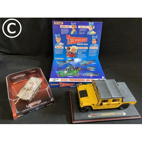 901 - Matchbox Thunderbirds rescue pack, Maisto Hummer and Corgi Legends Panther Tank model