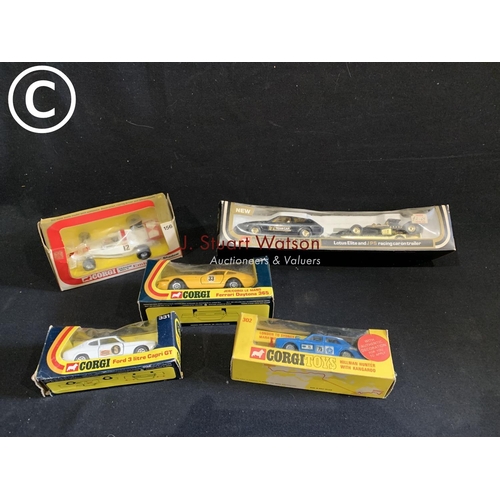 906 - Five boxed original Corgi Models Numbers: 331, 302, 324,156 and gift set no 32