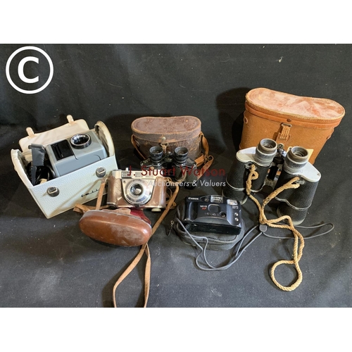 923 - Zenith Naval Binocula, Mimor binoculars, Kodak & Canon Cameras, Felitot projector