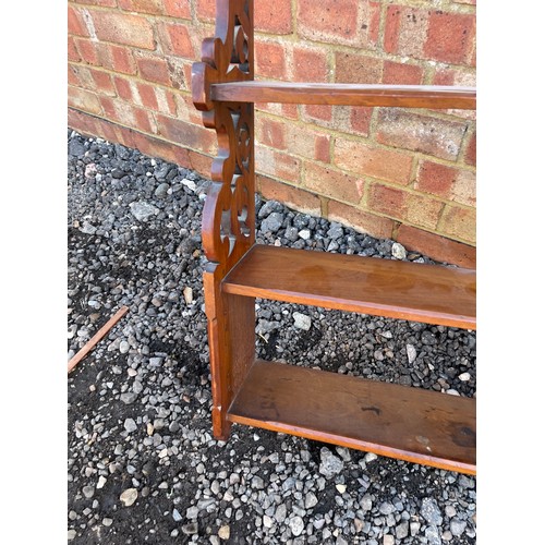 187 - Two  mahogany wall shelves