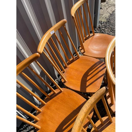 243 - A set of six ercol style kitchen chairs