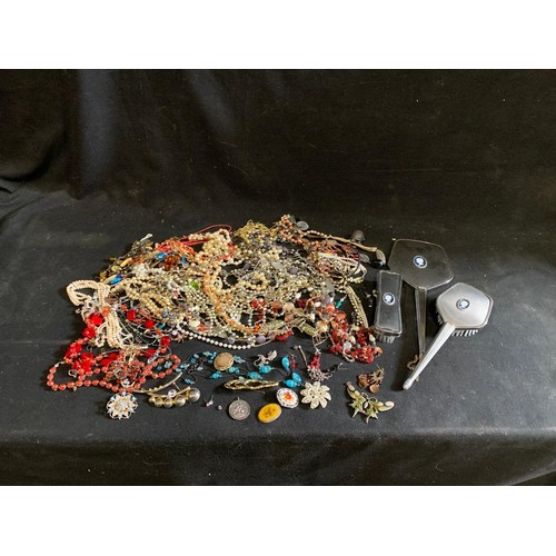 979 - Quantity of Costume Jewelry and brush set