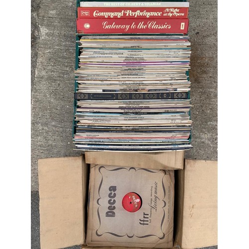 996 - Box of mainly classical records and some 78's