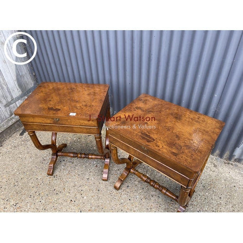 1 - A pair of good quality reproduction mahogany bedsides each with drawer