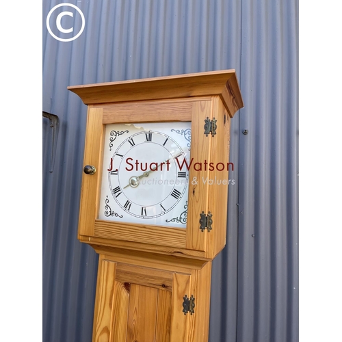 39 - A modern pine longcase clock