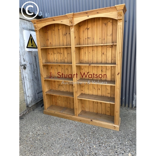 48 - A large solid pine Double bookcase 160w200h