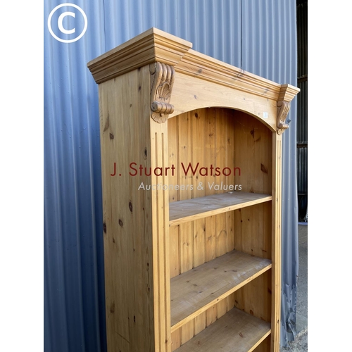 49 - A solid pine bookcase 81w 200h