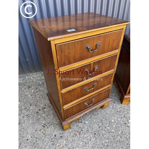 50 - Two reproduction yew chests of four