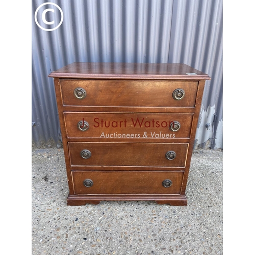 51 - A small mahogany chest of four drawers