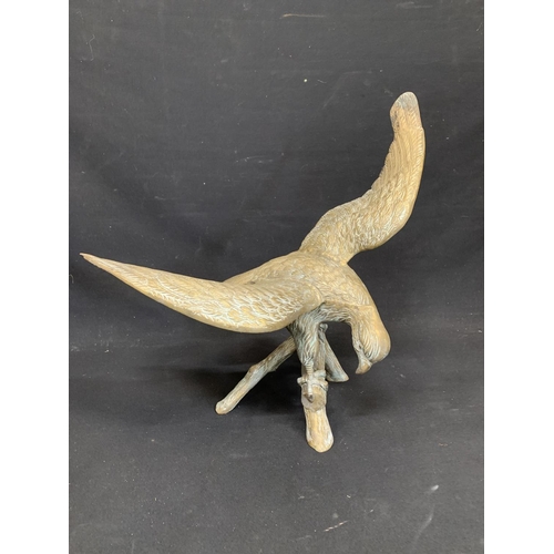 568 - Large brass eagle, height to top of wing 55cms