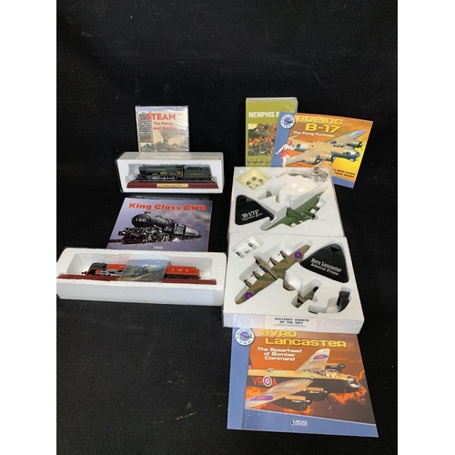 576 - Atlas editions model, 2 planes and 2 locomotives