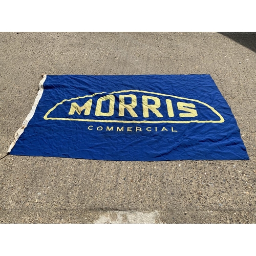 625 - Vintage Morris Commercial lorry flag, 182 x 110cms