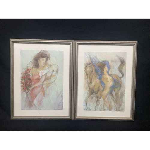 750 - Two framed Limited Edition prints Springtime II and III each 43 x 56 cms