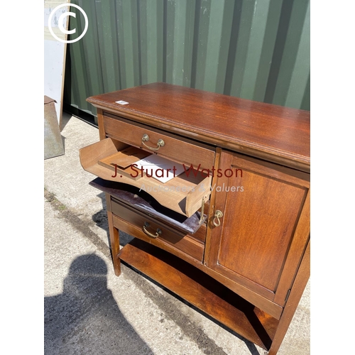 355 - Edwardian Mahogany five drawer music cabinet