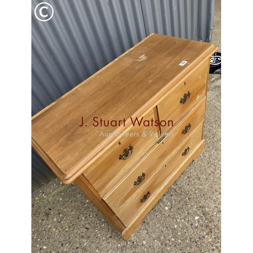 142 - An Edwardian satinwood chest of four drawers