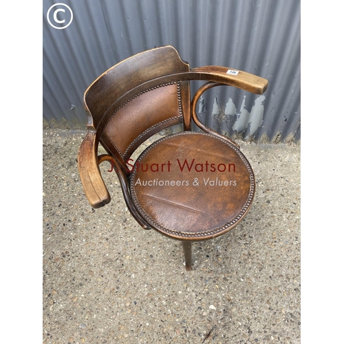 146 - A bentwood desk chair