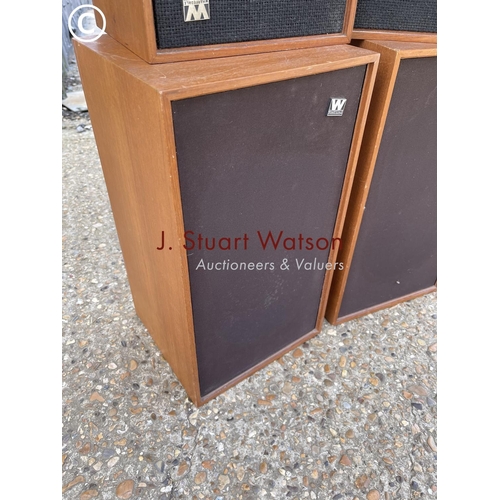 147 - Four teak cased Wardale speakers