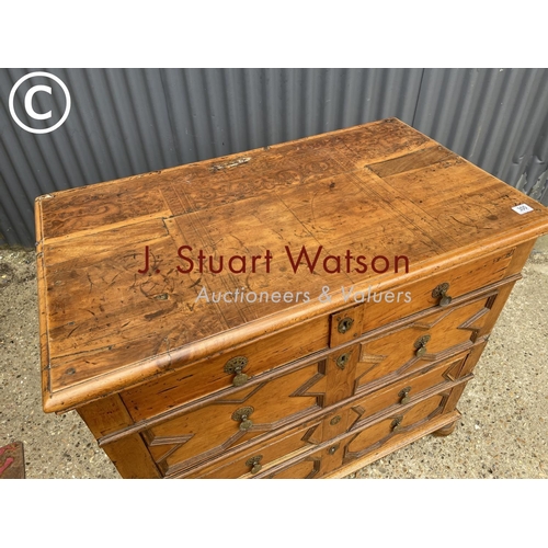 300 - A continental two part chest of four drawers 103x 60x90