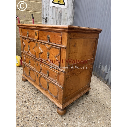 300 - A continental two part chest of four drawers 103x 60x90