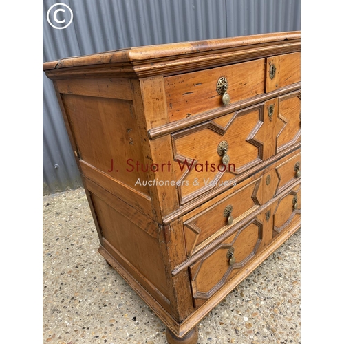 300 - A continental two part chest of four drawers 103x 60x90