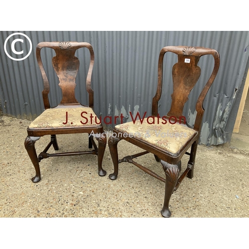 309 - A pair of Georgian mahogany chairs