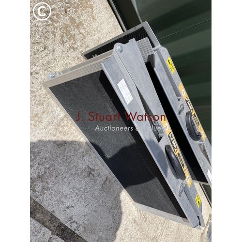 341 - A pair of aluminium folding access ramps