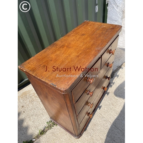 368 - A Victorian mahogany chest of five drawers