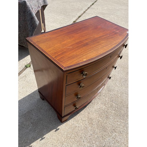 366 - A Victorian mahogany chest of four drawers 100x55 x 91