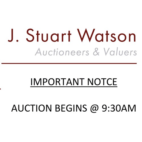 0 - IMPORTANT NOTICE! AUCTION WILL BEGIN AT 9:30AM!