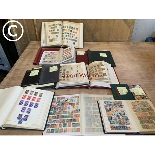 1000 - 14 Stamp Albums and stock books