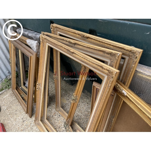 173 - Jimmy choo mirror, another mirror and collection of gilt framed