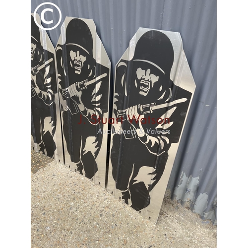 20 - Three aluminium target practice boards