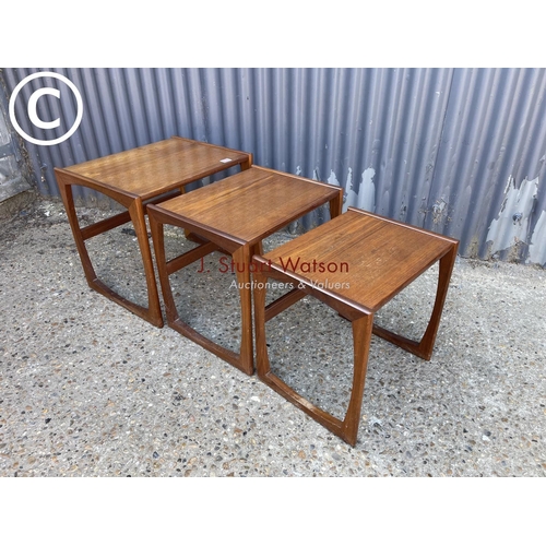 260 - A g plan teak nest of three