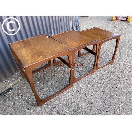 260 - A g plan teak nest of three