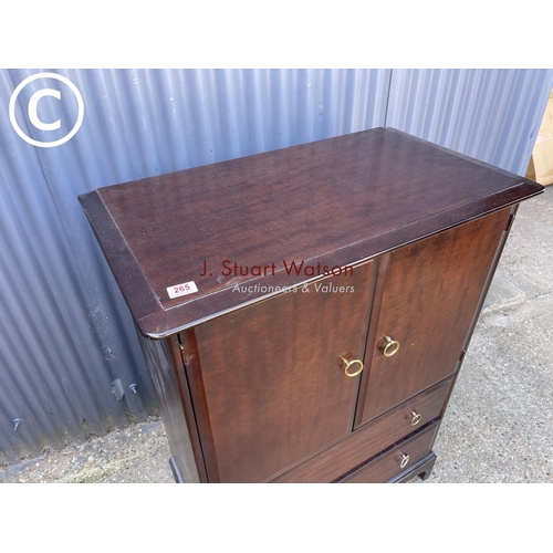 265 - A stag minstrel tallboy cupboard / chest