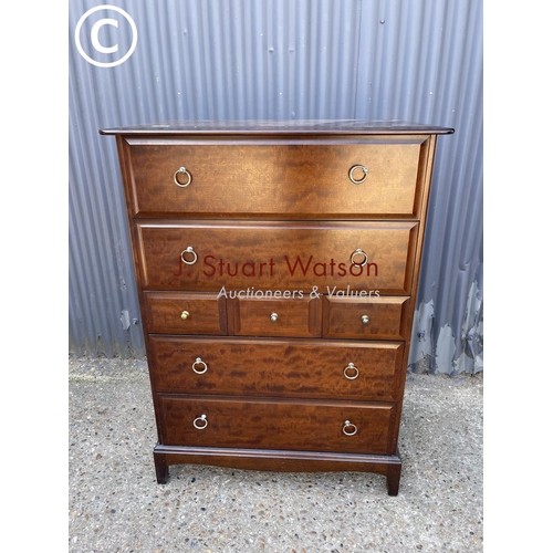 267 - A stag minstrel tallboy chest of 7 drawers