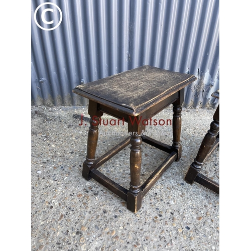 295 - A pair of oak joint stools 48x30x47