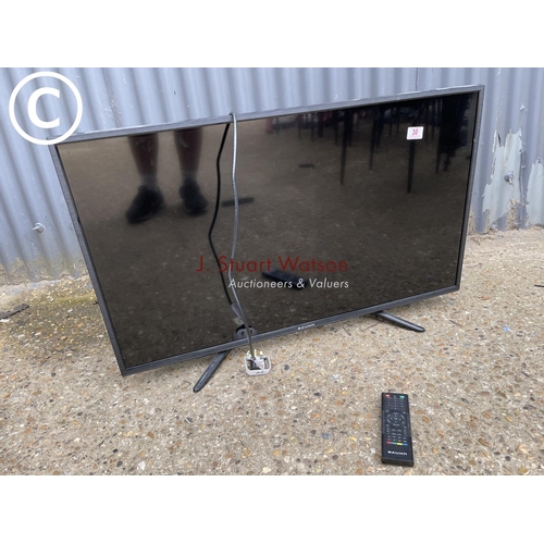 30 - Bauhn flat screen tv with remote 40 inch