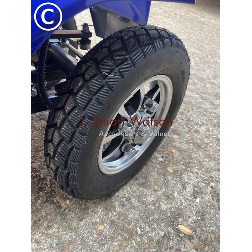 490 - A Veleco blue 'luxury mobility scooter' working order with key and charger - hardly used. Purchased ... 