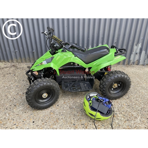 498 - Electric mini moto 'crazy quads' childrens quad. Takes charge and drives