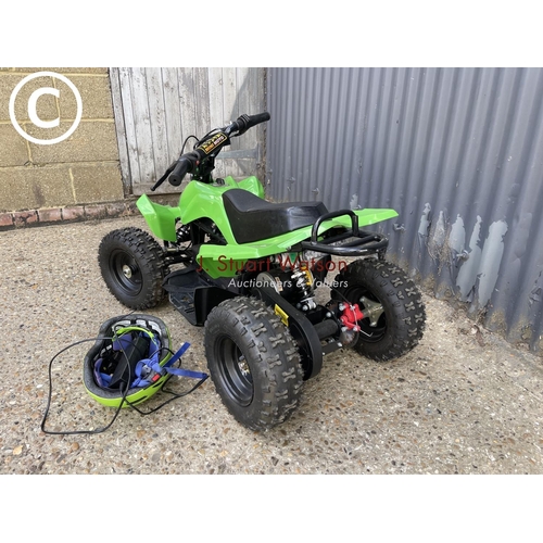 498 - Electric mini moto 'crazy quads' childrens quad. Takes charge and drives