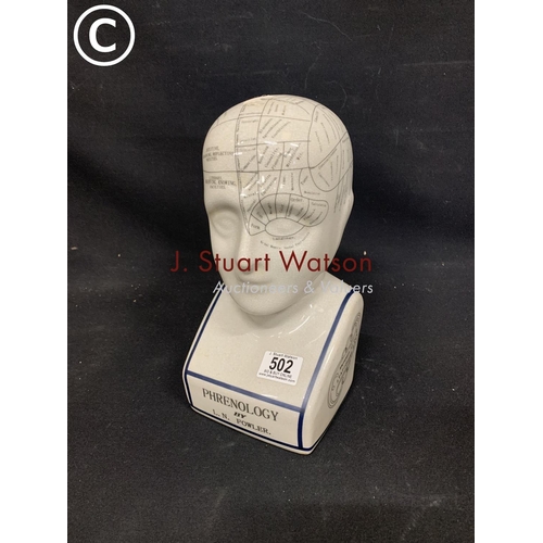 502 - Porcelain phrenology Head, height 28cms