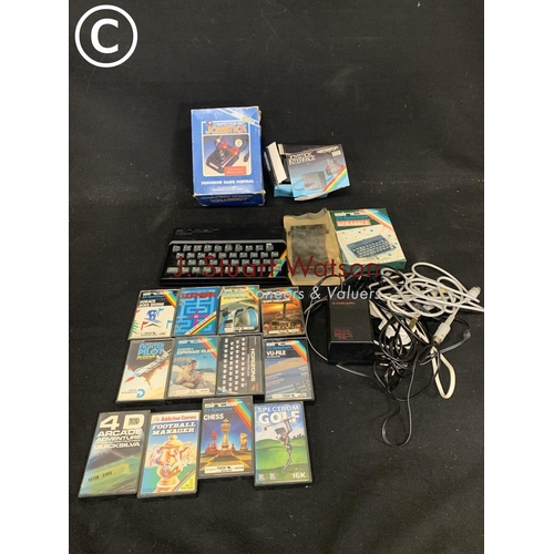 755 - Vintage ZXSpectrum & Games, Joystick & Joystick interface