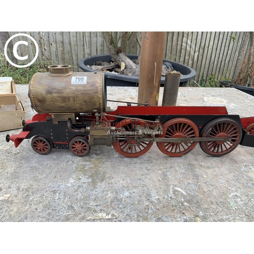799 - Partially completed scratch built live steam loco Hielan Lassie, 3 1/2