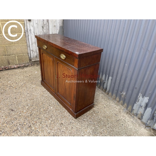 87 - A Victorian mahogany single drawer sideboard