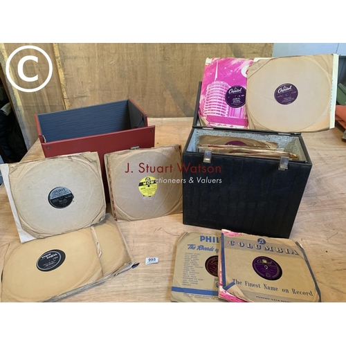 995 - Two boxes of 78's - Rock n Roll, The Crickets, Marty Wilde, Gene Vincent etc