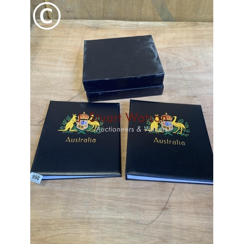 998 - Two Stanley Gibbons Stamp Albums of Australia (partially full)