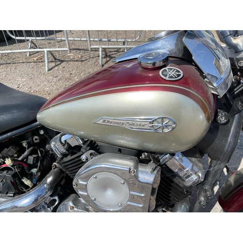 495 - Yamaha  XVS 650 Dragstar, 650cc Motorbike Red, offered for sale on behalf of executors. 10040 Miles ... 