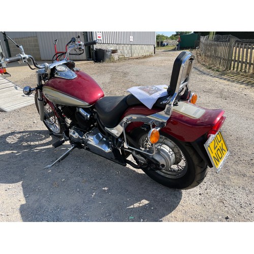 495 - Yamaha  XVS 650 Dragstar, 650cc Motorbike Red, offered for sale on behalf of executors. 10040 Miles ... 