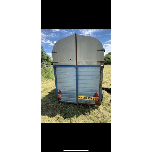 497 - A Laurie Pony Trailer for restoration or conversion. Aluminium Roof & Sides. 245x140 floor space